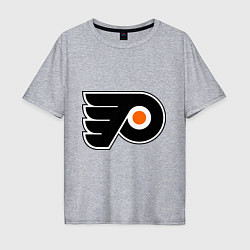 Футболка оверсайз мужская Philadelphia Flyers, цвет: меланж