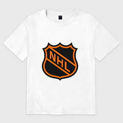 Футболка оверсайз мужская NHL, цвет: белый