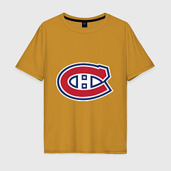 Футболка оверсайз мужская Montreal Canadiens, цвет: горчичный