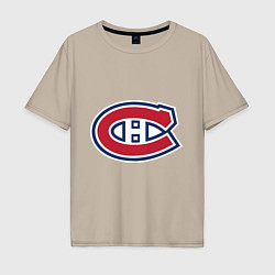 Футболка оверсайз мужская Montreal Canadiens, цвет: миндальный