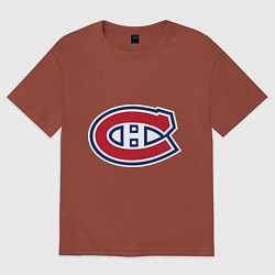 Футболка оверсайз мужская Montreal Canadiens, цвет: кирпичный