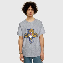 Футболка оверсайз мужская Florida Panthers, цвет: меланж — фото 2