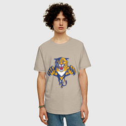 Футболка оверсайз мужская Florida Panthers, цвет: миндальный — фото 2