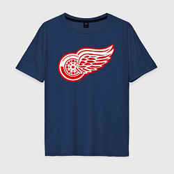 Футболка оверсайз мужская Detroit Red Wings, цвет: тёмно-синий