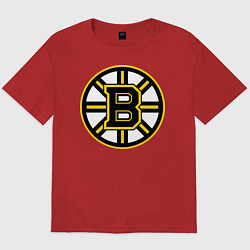 Футболка оверсайз мужская Boston Bruins, цвет: красный