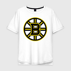 Футболка оверсайз мужская Boston Bruins, цвет: белый