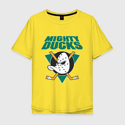 Футболка оверсайз мужская Anaheim Mighty Ducks, цвет: желтый