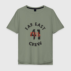 Футболка оверсайз мужская Far East 41 Crew, цвет: авокадо