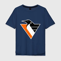 Футболка оверсайз мужская Pittsburgh Penguins, цвет: тёмно-синий