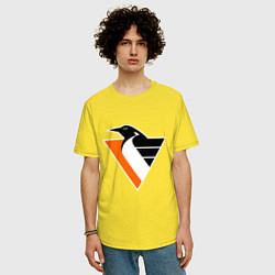Футболка оверсайз мужская Pittsburgh Penguins, цвет: желтый — фото 2