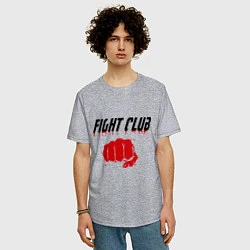 Футболка оверсайз мужская Fight Club, цвет: меланж — фото 2
