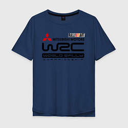 Футболка оверсайз мужская Mitsubishi wrc, цвет: тёмно-синий