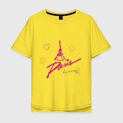 Футболка оверсайз мужская Paris Luxury, цвет: желтый