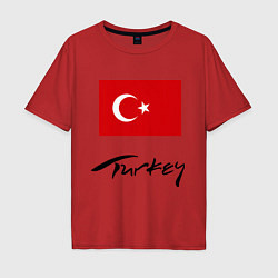 Футболка оверсайз мужская Turkey, цвет: красный