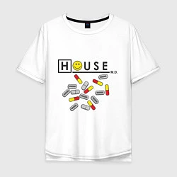 Футболка оверсайз мужская House M.D. Pills, цвет: белый