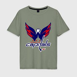 Футболка оверсайз мужская Washington Capitals: Ovechkin, цвет: авокадо