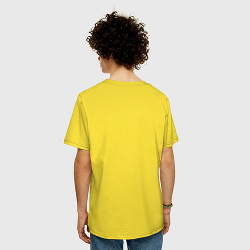 Мужская футболка оверсайз Evil corporation / Желтый – фото 4