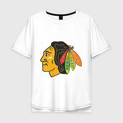 Футболка оверсайз мужская Chicago Blackhawks, цвет: белый