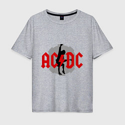 Футболка оверсайз мужская AC/DC: Angus Young, цвет: меланж