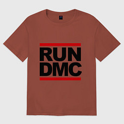 Футболка оверсайз мужская Run DMC, цвет: кирпичный