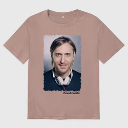 Футболка оверсайз мужская David Guetta, цвет: пыльно-розовый