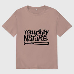 Футболка оверсайз мужская Naughty by nature, цвет: пыльно-розовый