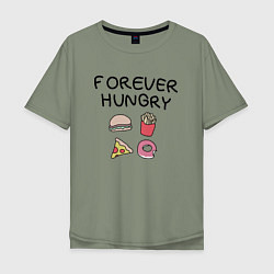 Футболка оверсайз мужская Forever Hungry, цвет: авокадо