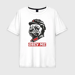 Футболка оверсайз мужская Obey me. Подчиняйся мне!, цвет: белый