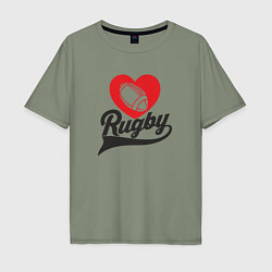 Футболка оверсайз мужская Rugby Love, цвет: авокадо