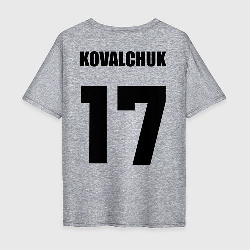 Мужская футболка оверсайз New Jersey Devils: Kovalchuk 17 / Меланж – фото 2