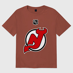 Футболка оверсайз мужская New Jersey Devils: Kovalchuk 17, цвет: кирпичный