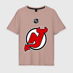 Футболка оверсайз мужская New Jersey Devils: Kovalchuk 17, цвет: пыльно-розовый