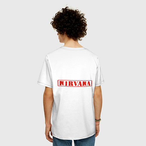 Мужская футболка оверсайз Nirvana: Kurt Cobain / Белый – фото 4