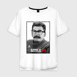 Футболка оверсайз мужская Stalin: Style in цвета белый — фото 1