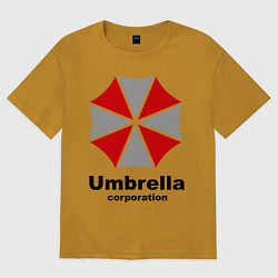 Футболка оверсайз мужская Umbrella corporation, цвет: горчичный