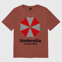 Футболка оверсайз мужская Umbrella corporation, цвет: кирпичный