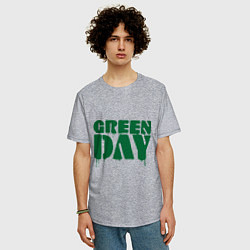 Футболка оверсайз мужская Green Day, цвет: меланж — фото 2