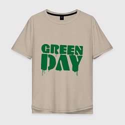 Футболка оверсайз мужская Green Day, цвет: миндальный