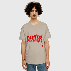 Футболка оверсайз мужская Dexter Blood, цвет: миндальный — фото 2