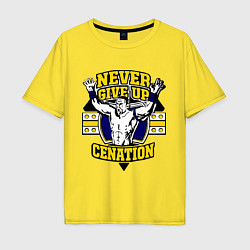 Футболка оверсайз мужская Never Give Up: Cenation, цвет: желтый