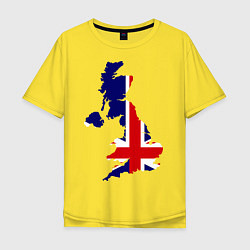 Футболка оверсайз мужская Великобритания (Great Britain), цвет: желтый