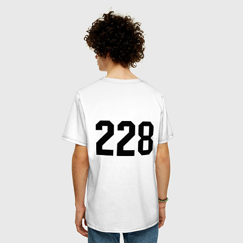 Мужская футболка оверсайз 228 / Белый – фото 4