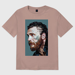 Футболка оверсайз мужская Том Харди Ван Гога, цвет: пыльно-розовый