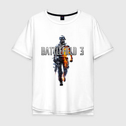 Футболка оверсайз мужская Battlefield 3, цвет: белый