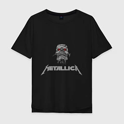 Футболка оверсайз мужская Metallica scool, цвет: черный