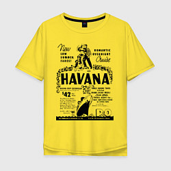 Футболка оверсайз мужская Havana Cuba, цвет: желтый