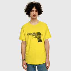 Футболка оверсайз мужская Pulp Fiction Gun, цвет: желтый — фото 2