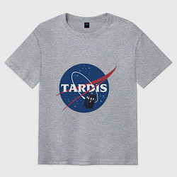 Футболка оверсайз мужская Tardis NASA, цвет: меланж