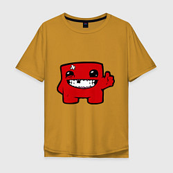 Футболка оверсайз мужская Super Meat Boy, цвет: горчичный