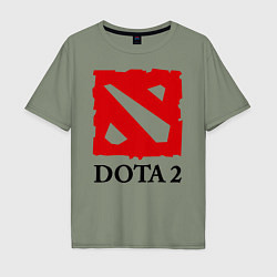 Футболка оверсайз мужская Dota 2: Logo, цвет: авокадо